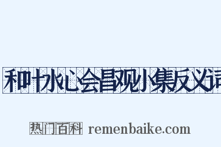 和叶水心会昌观小集反义词是什么意思的图片